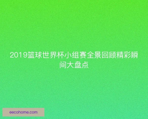 2019篮球世界杯小组赛全景回顾精彩瞬间大盘点